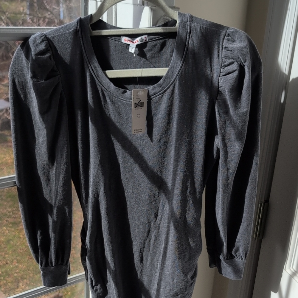Sundry Charcoal Ruched Dress